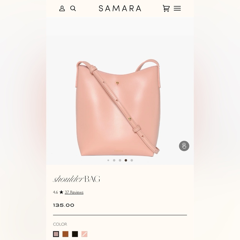 SAMARA 🎀 Shoulder Bag Dust Pink Color Brand New NWOT